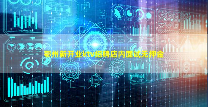 鄂州新开业ktv招聘店内面试无押金